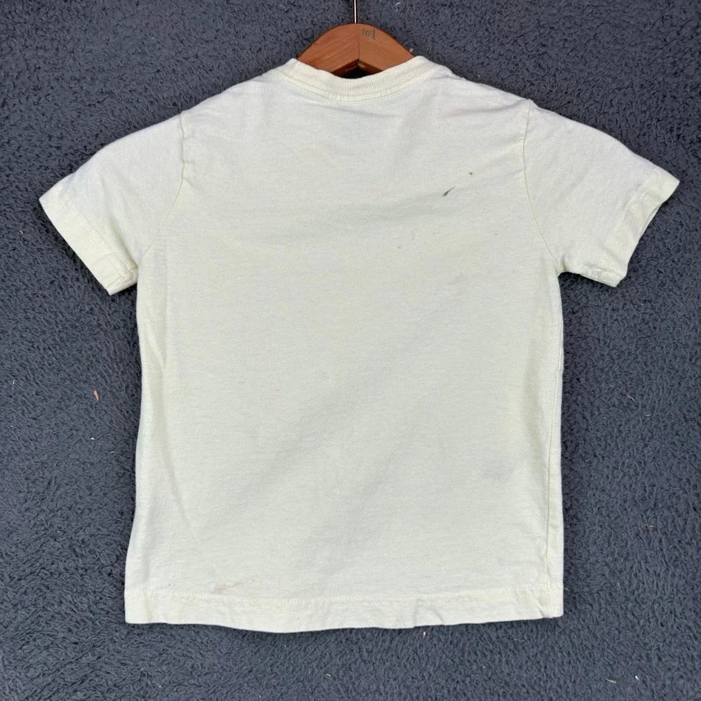 Old Navy Boys XS 5‎ Graphic T-Shirt Yellow Abstract Sun Ocean Beach Surf Tee